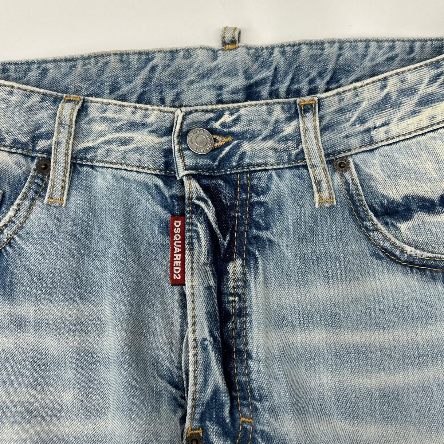 DSQUARED2 S71LB1386 Light Indigo Straight Jeans Size 48