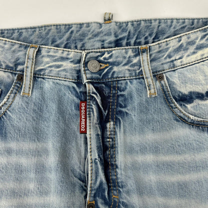 DSQUARED2 S71LB1386 Light Indigo Straight Jeans Size 48