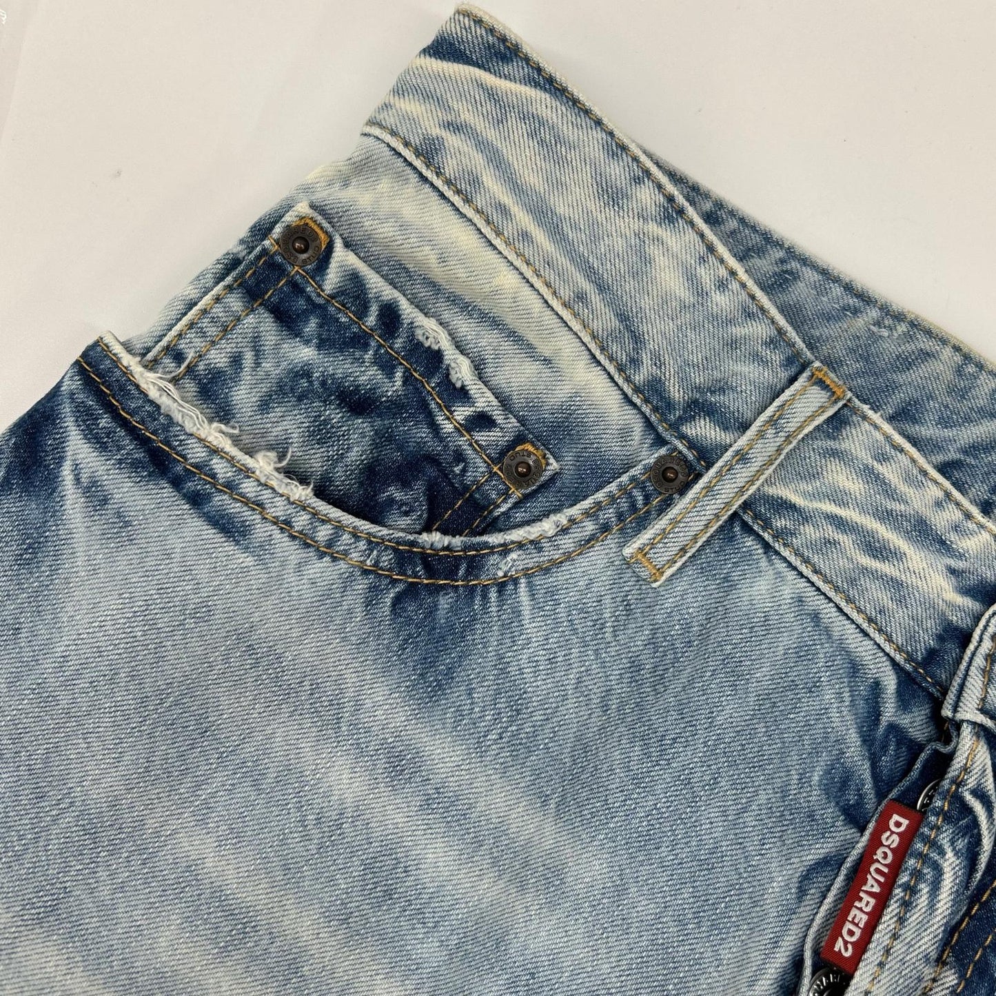 DSQUARED2 S71LB1386 Light Indigo Straight Jeans Size 48