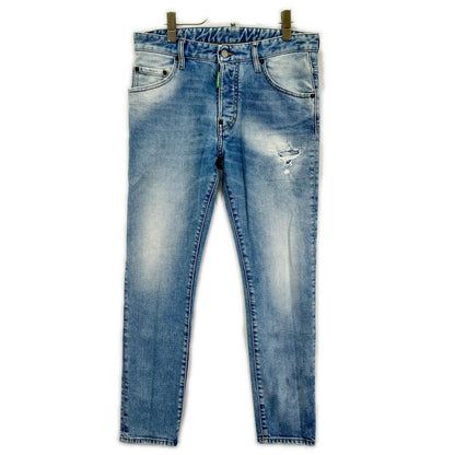 DSQUARED2 S78LB0094 Light Indigo Cotton Skater Jean Size 48