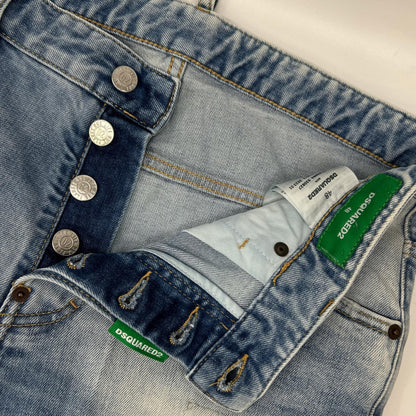 DSQUARED2 S78LB0094 Light Indigo Cotton Skater Jean Size 48