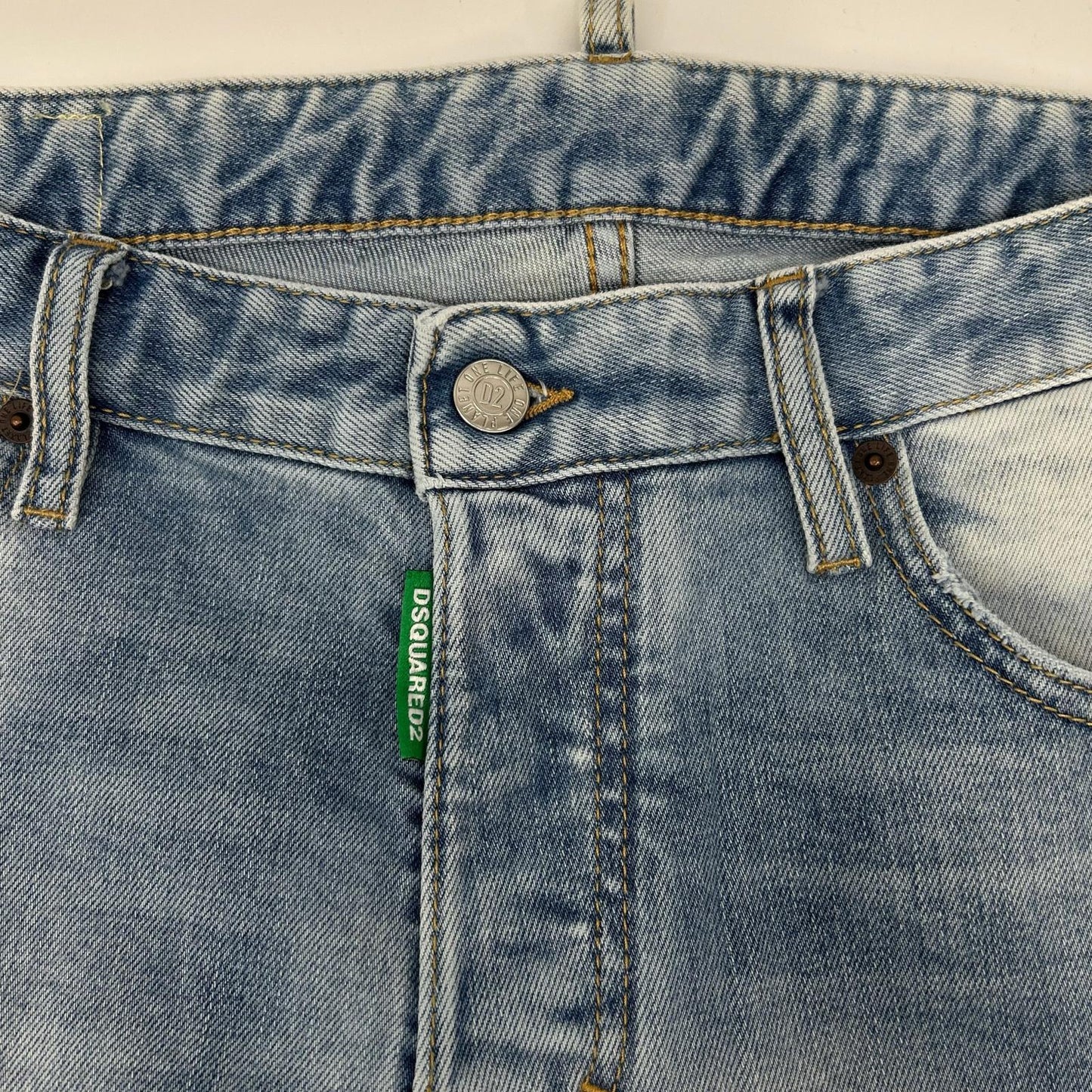 DSQUARED2 S78LB0094 Light Indigo Cotton Skater Jean Size 48