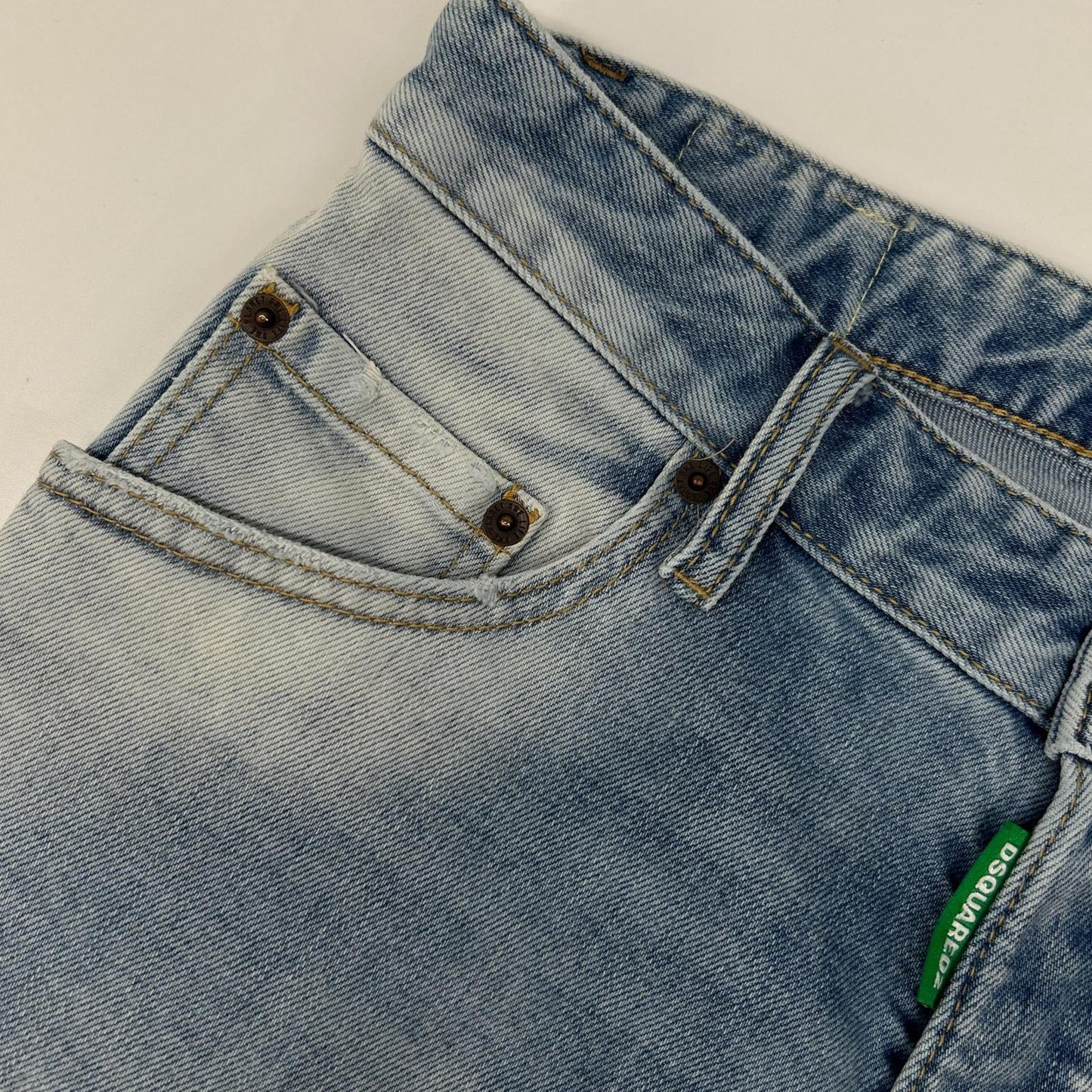 DSQUARED2 S78LB0094 Light Indigo Cotton Skater Jean Size 48