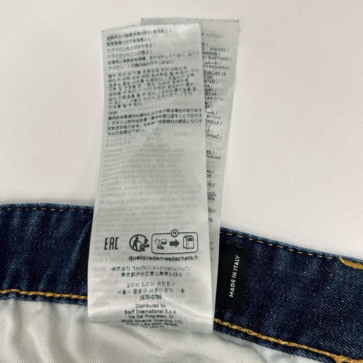 DSQUARED2 S71LB1262 Indigo Distressed Biker Jeans Size 48