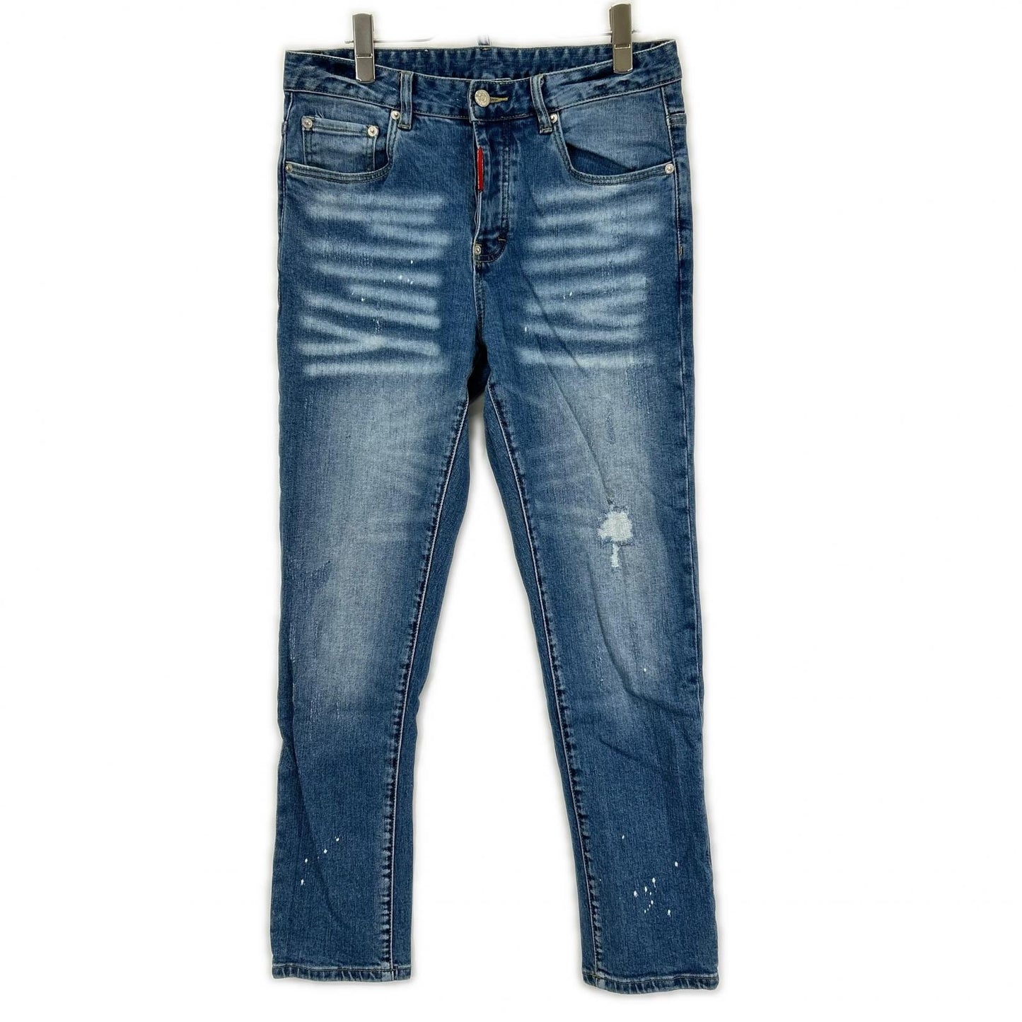 DSQUARED2 S79LA0032 Indigo Button Fly Skater Jeans Size 48
