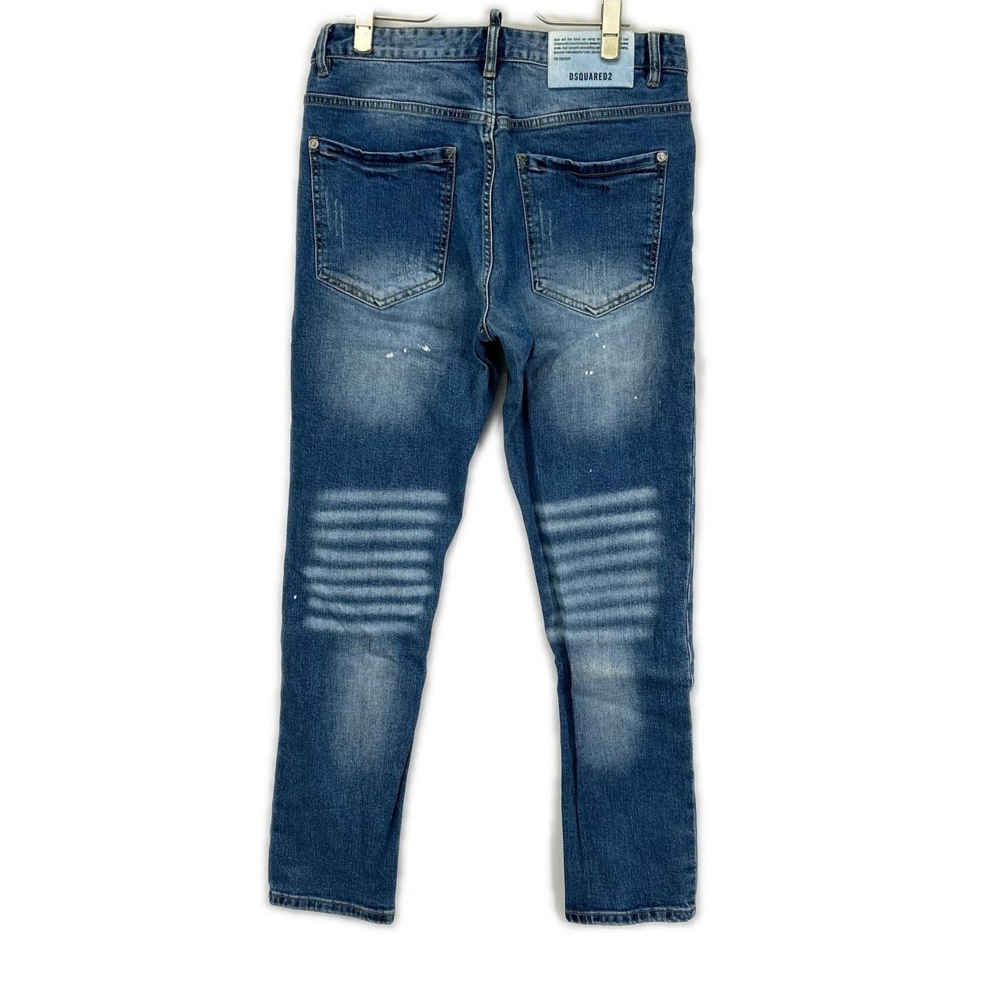 DSQUARED2 S79LA0032 Indigo Button Fly Skater Jeans Size 48
