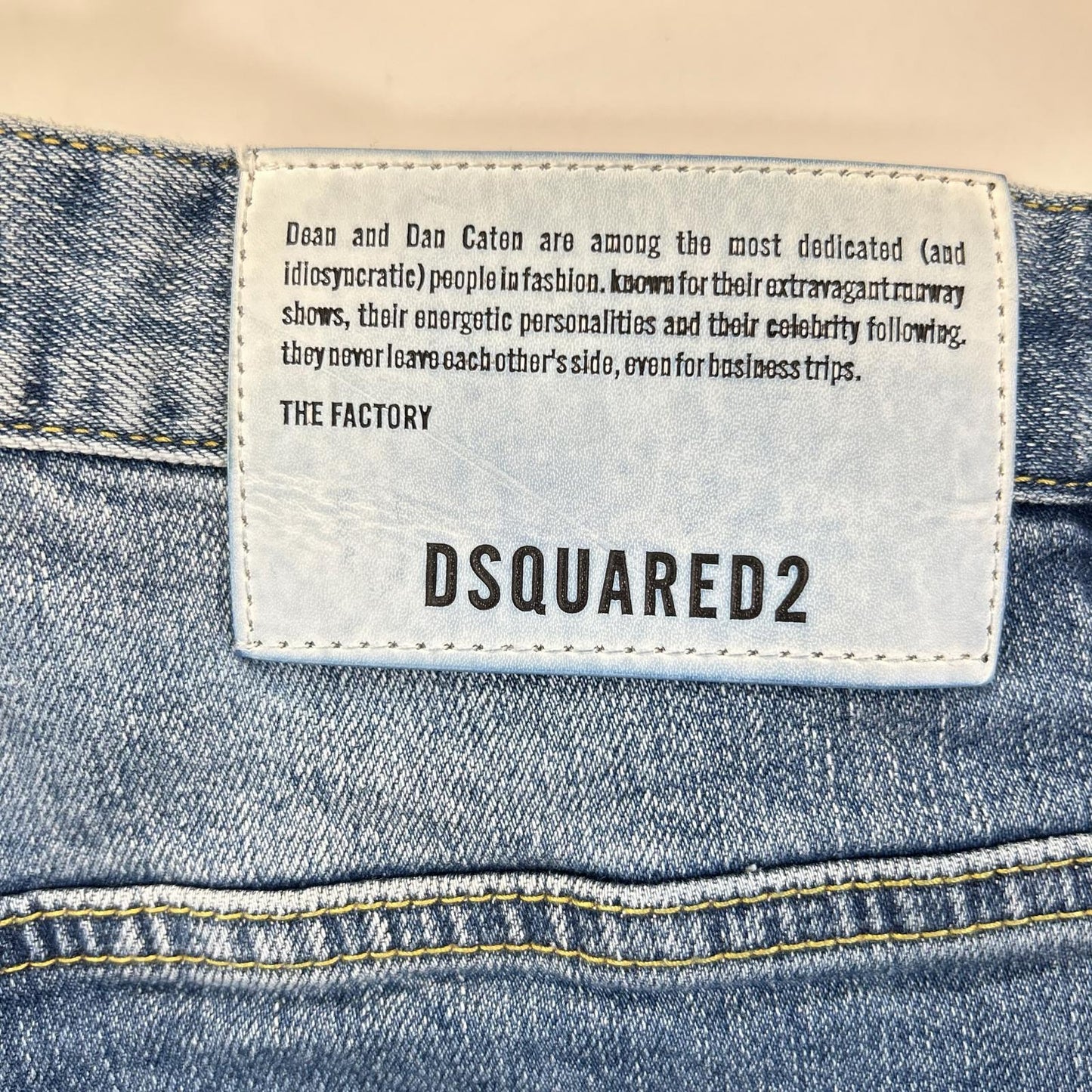 DSQUARED2 S79LA0032 Indigo Button Fly Skater Jeans Size 48