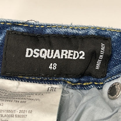 DSQUARED2 S79LA0032 Indigo Button Fly Skater Jeans Size 48