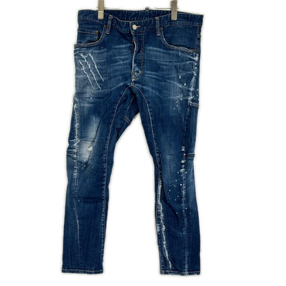 DSQUARED2 S74LB1622 Indigo Tidy Biker Jeans Size 48