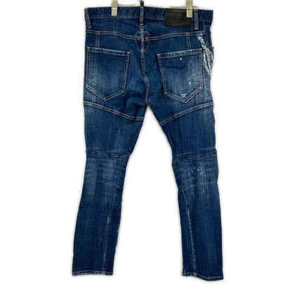 DSQUARED2 S74LB1622 Indigo Tidy Biker Jeans Size 48