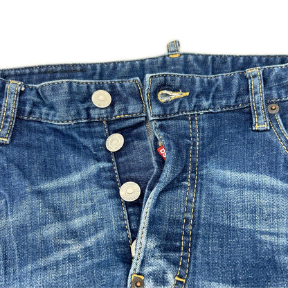 DSQUARED2 S74LB1622 Indigo Tidy Biker Jeans Size 48