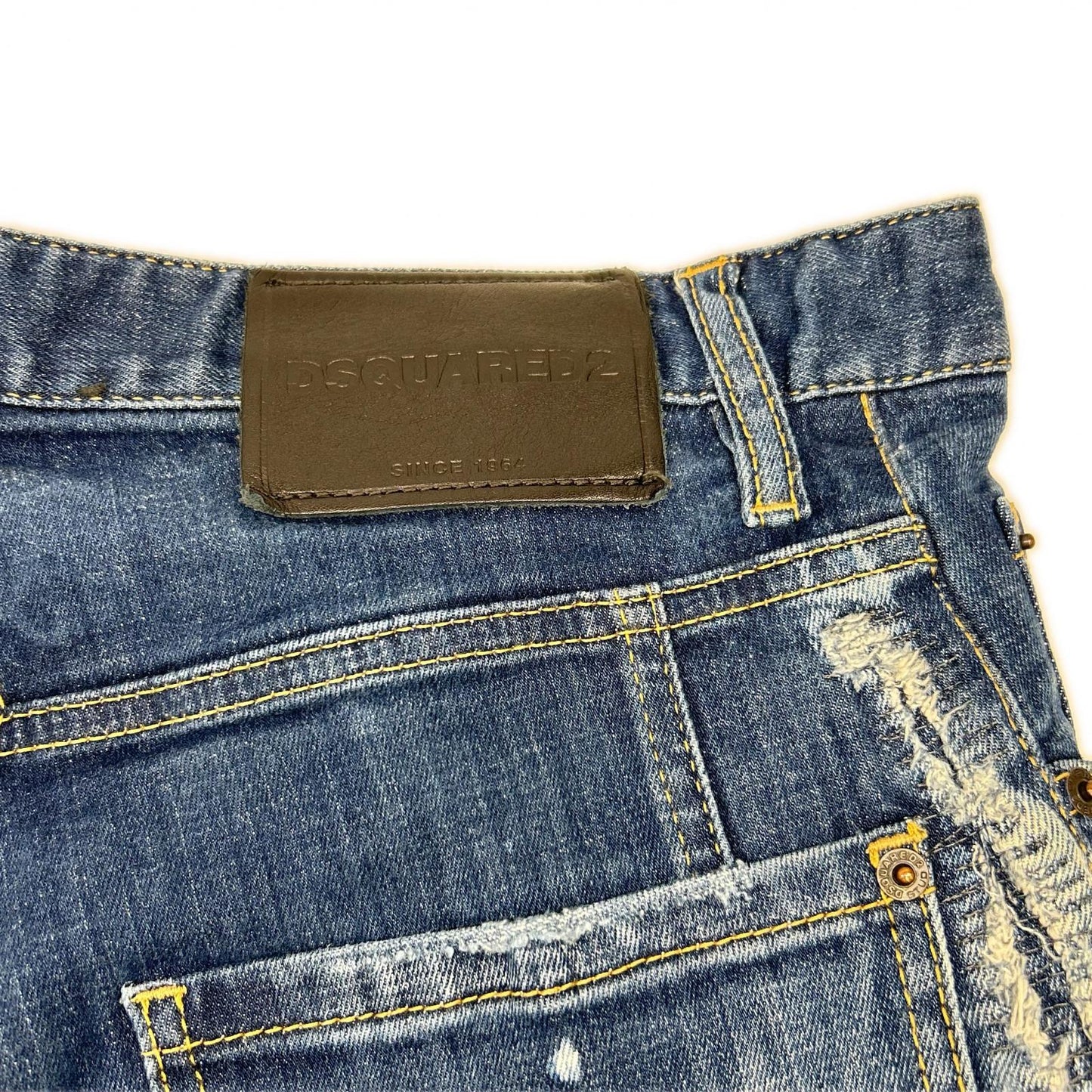 DSQUARED2 S74LB1622 Indigo Tidy Biker Jeans Size 48