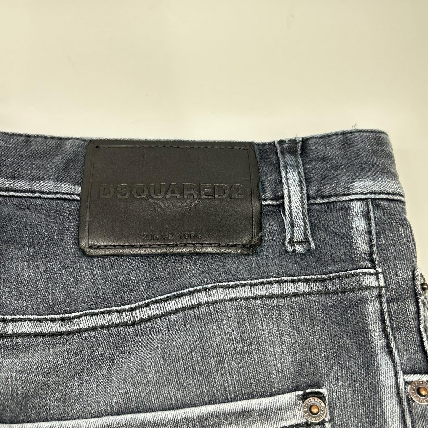 DSQUARED2 S74LB1389 Black Cotton Skater Jeans Size 48