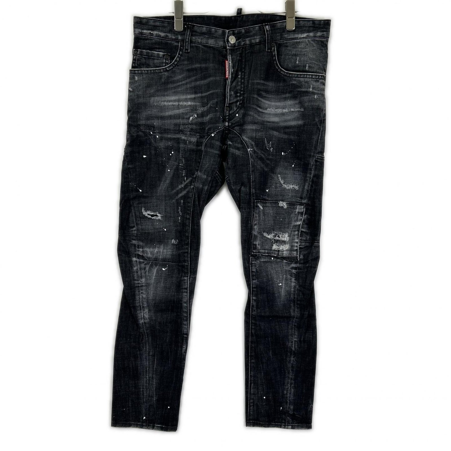DSQUARED2 S74LB1360 Black Cotton Tidy Biker Jeans Size 48