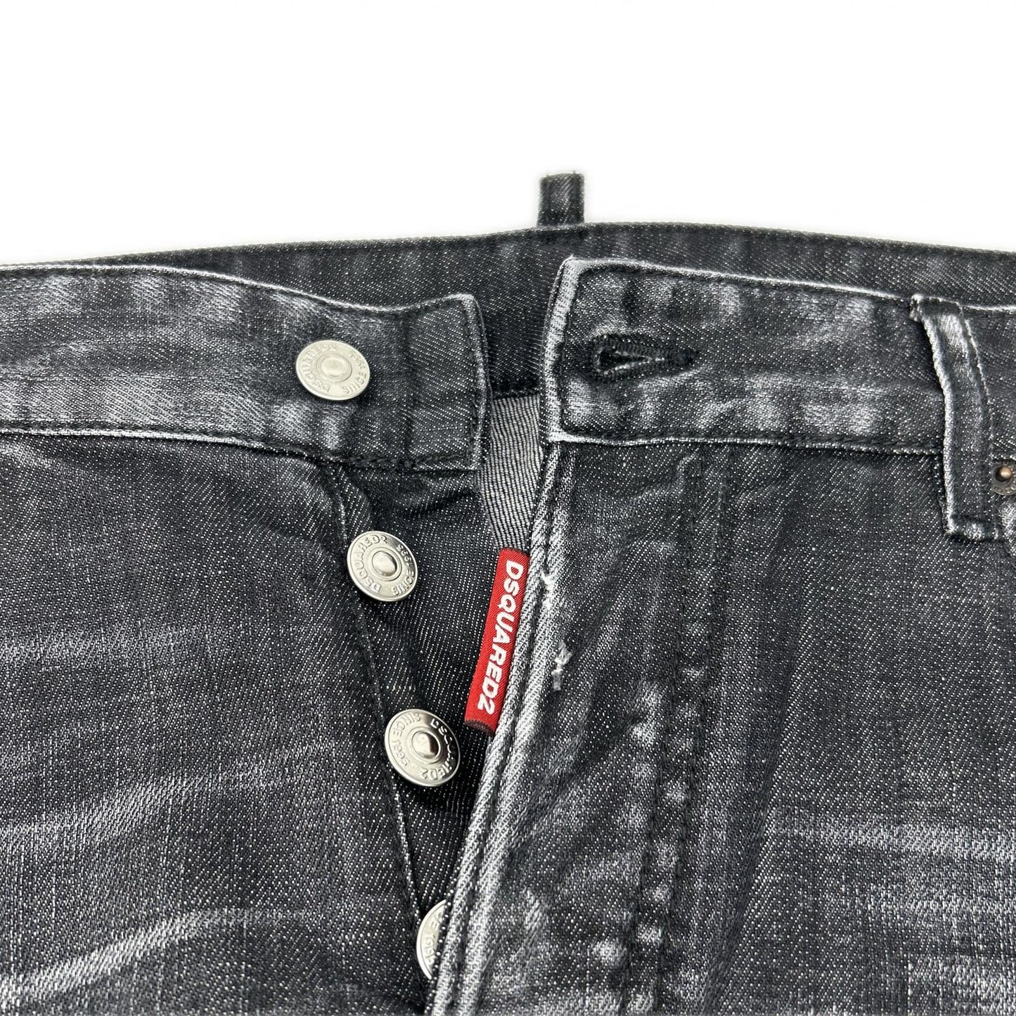 DSQUARED2 S74LB1360 Black Cotton Tidy Biker Jeans Size 48