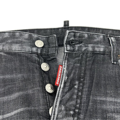 DSQUARED2 S74LB1360 Black Cotton Tidy Biker Jeans Size 48