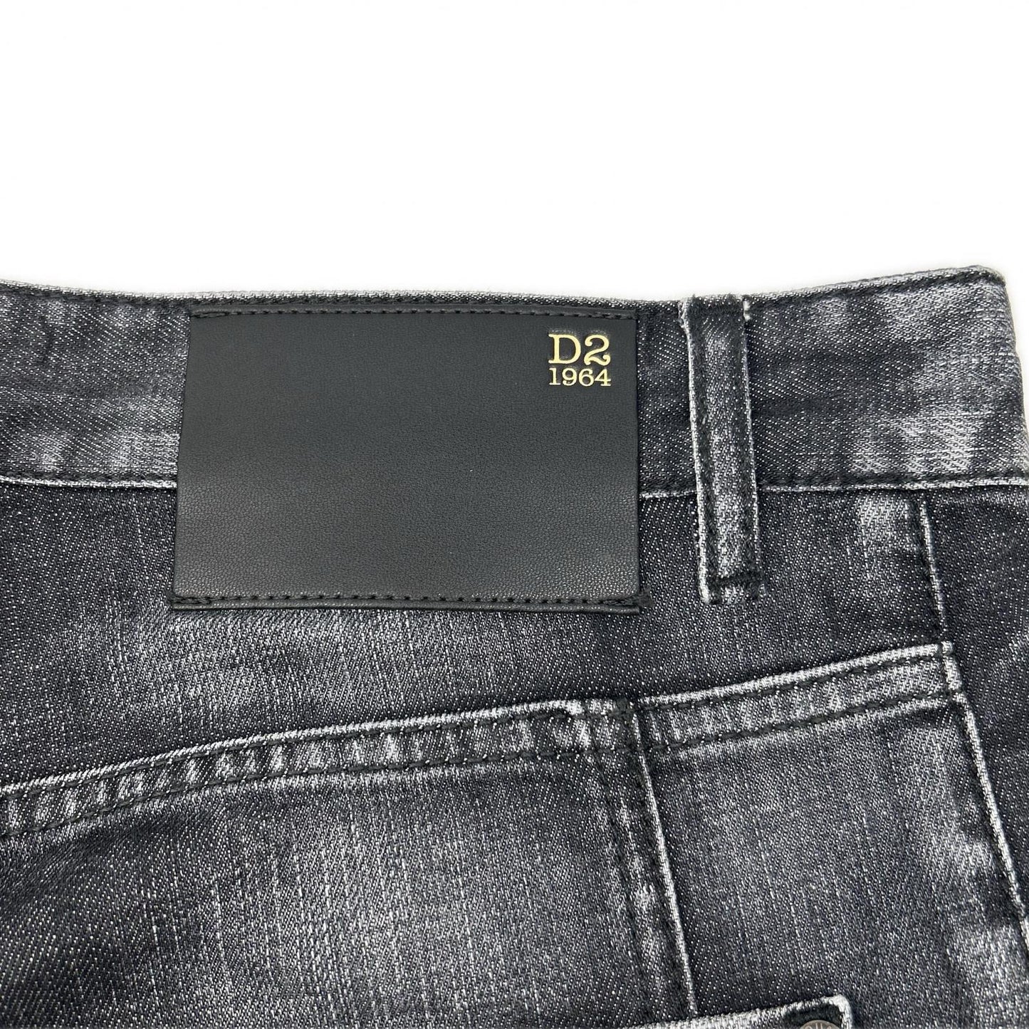 DSQUARED2 S74LB1360 Black Cotton Tidy Biker Jeans Size 48