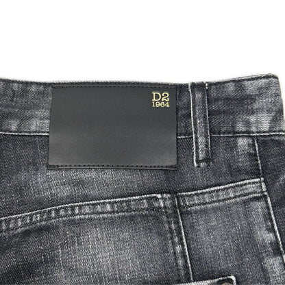 DSQUARED2 S74LB1360 Black Cotton Tidy Biker Jeans Size 48