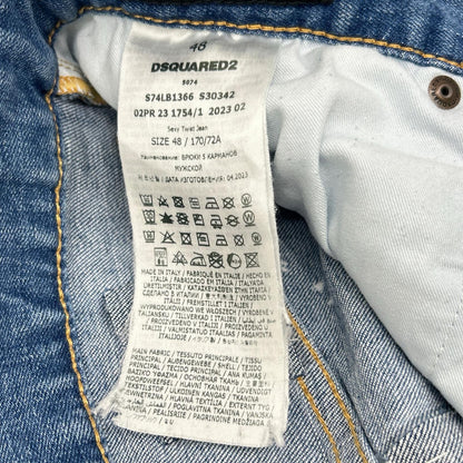 Dsquared2 DSQUARED Sexy Twist Skinny Indigo Jeans Size 48
