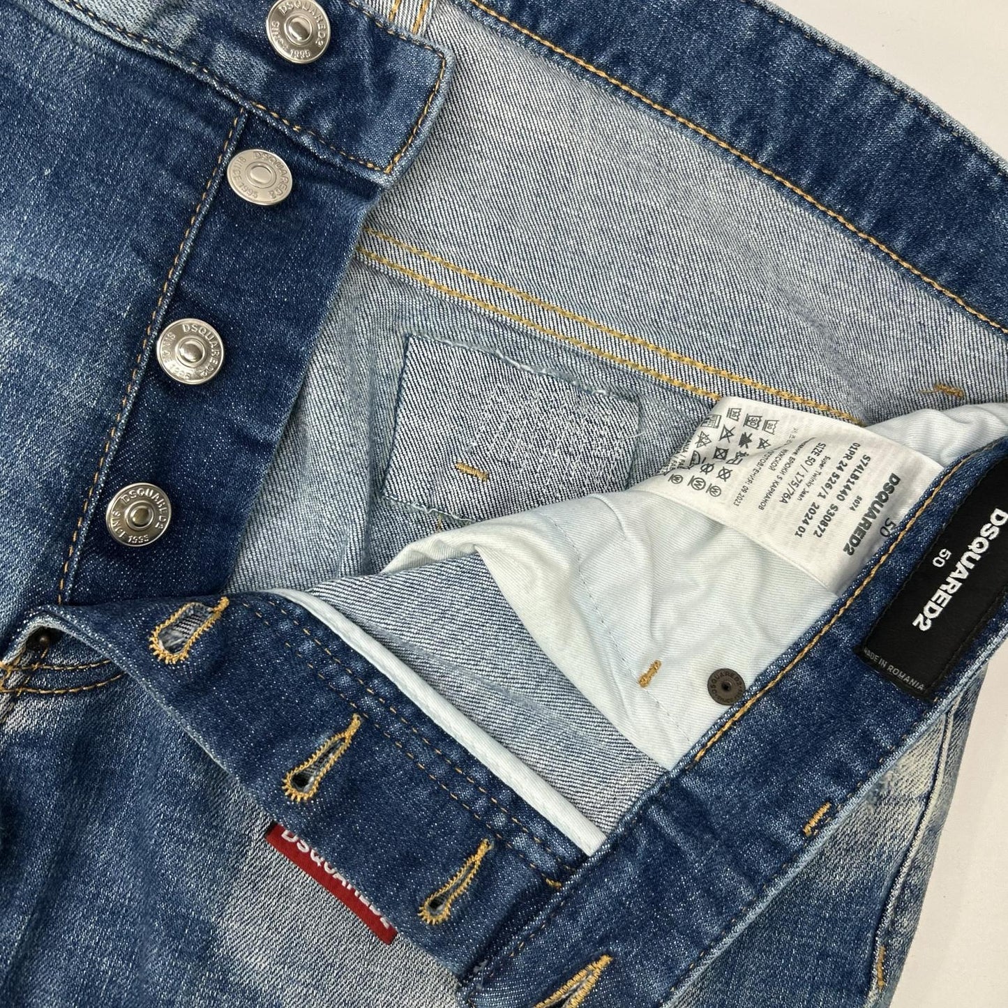 Dsquared2 DSQUARED Super Twinky Distressed Indigo Size 50