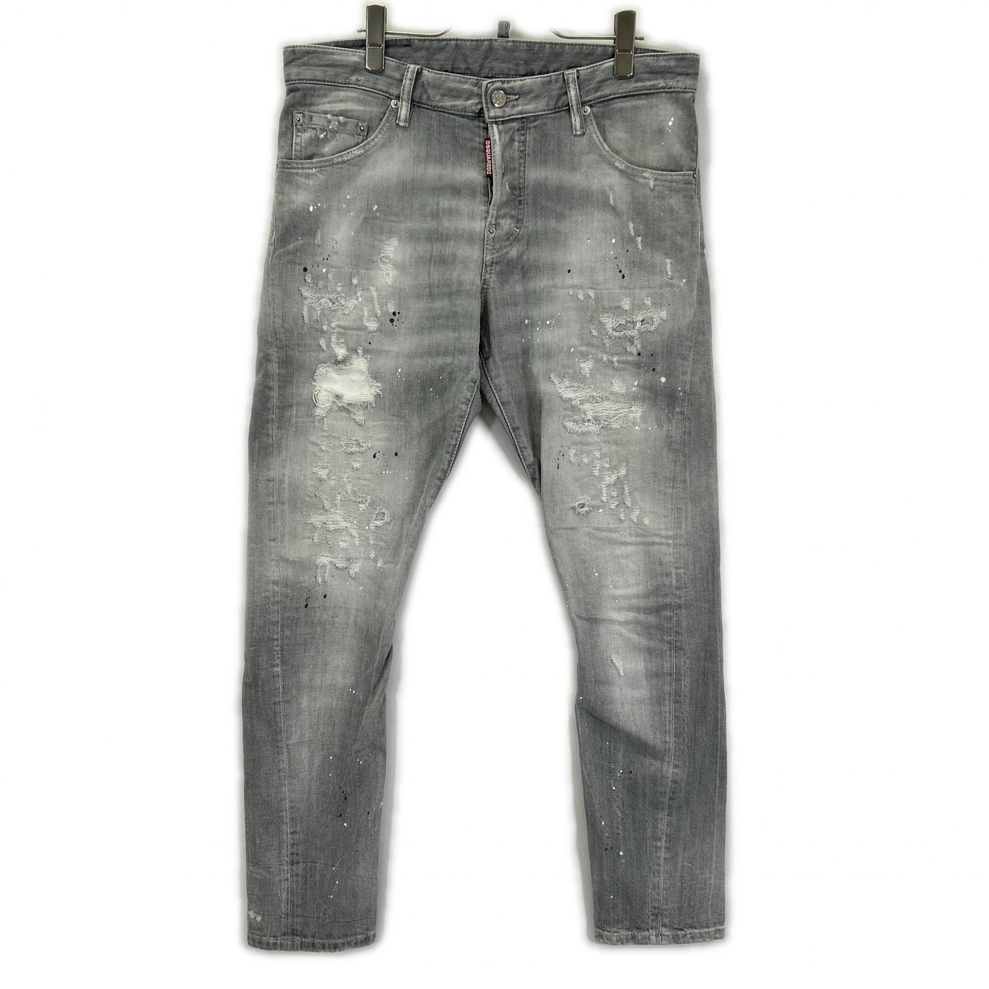 Dsquared2 DSQUARED Sexy Twist Button-Fly Gray Jeans Size 50