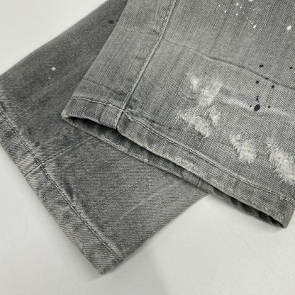 Dsquared2 DSQUARED Sexy Twist Button-Fly Gray Jeans Size 50