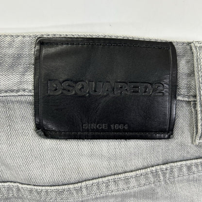Dsquared2 DSQUARED Sexy Twist Button-Fly Gray Jeans Size 50