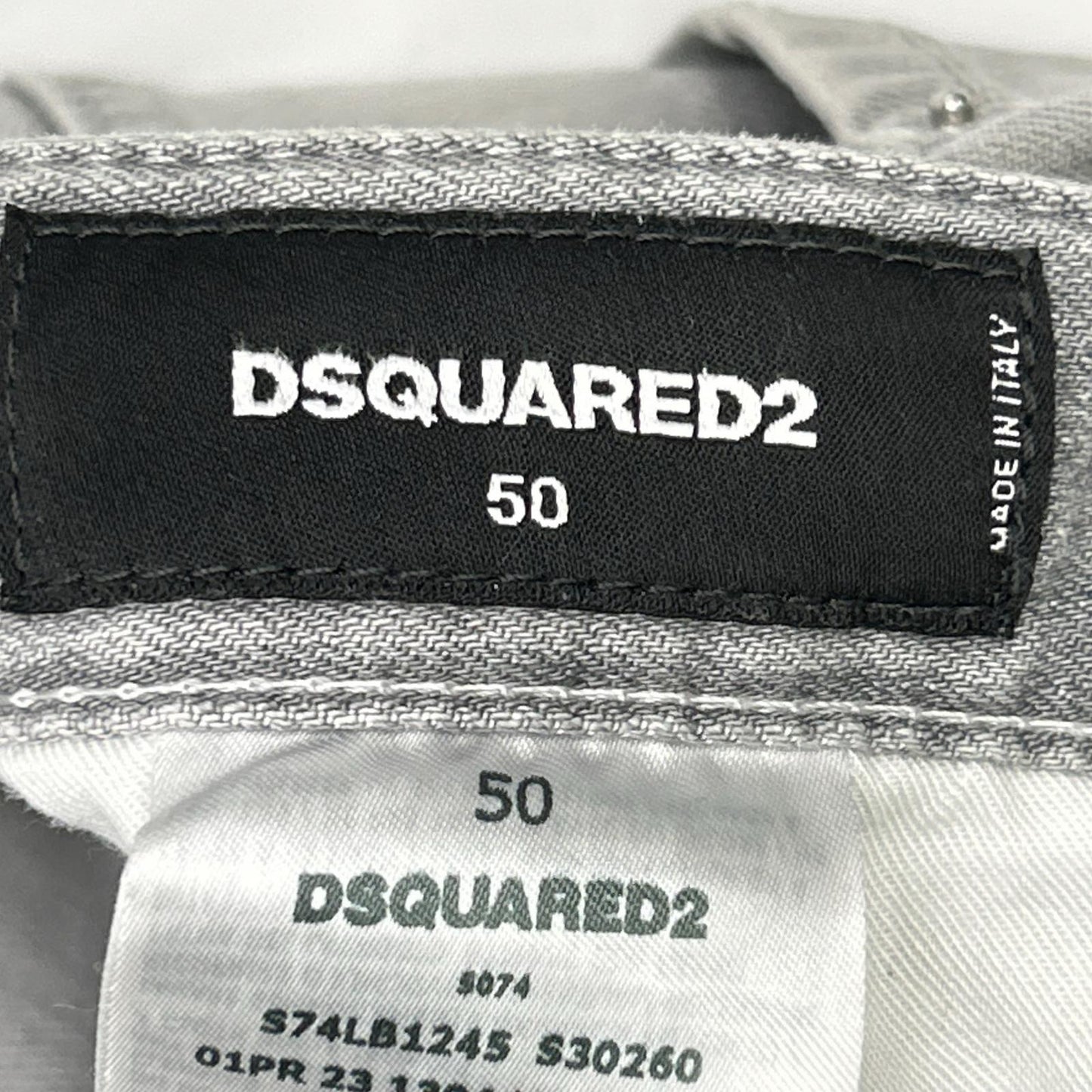 Dsquared2 DSQUARED Sexy Twist Button-Fly Gray Jeans Size 50