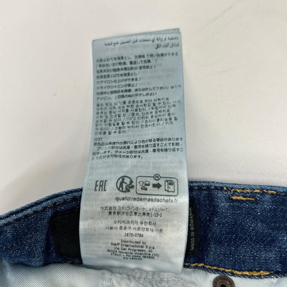 Dsquared2 DSQUARED Tidy Biker Painted Indigo Jeans Size 50