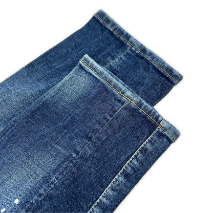 Dsquared2 DSQUARED Tidy Biker Painted Indigo Jeans Size 50