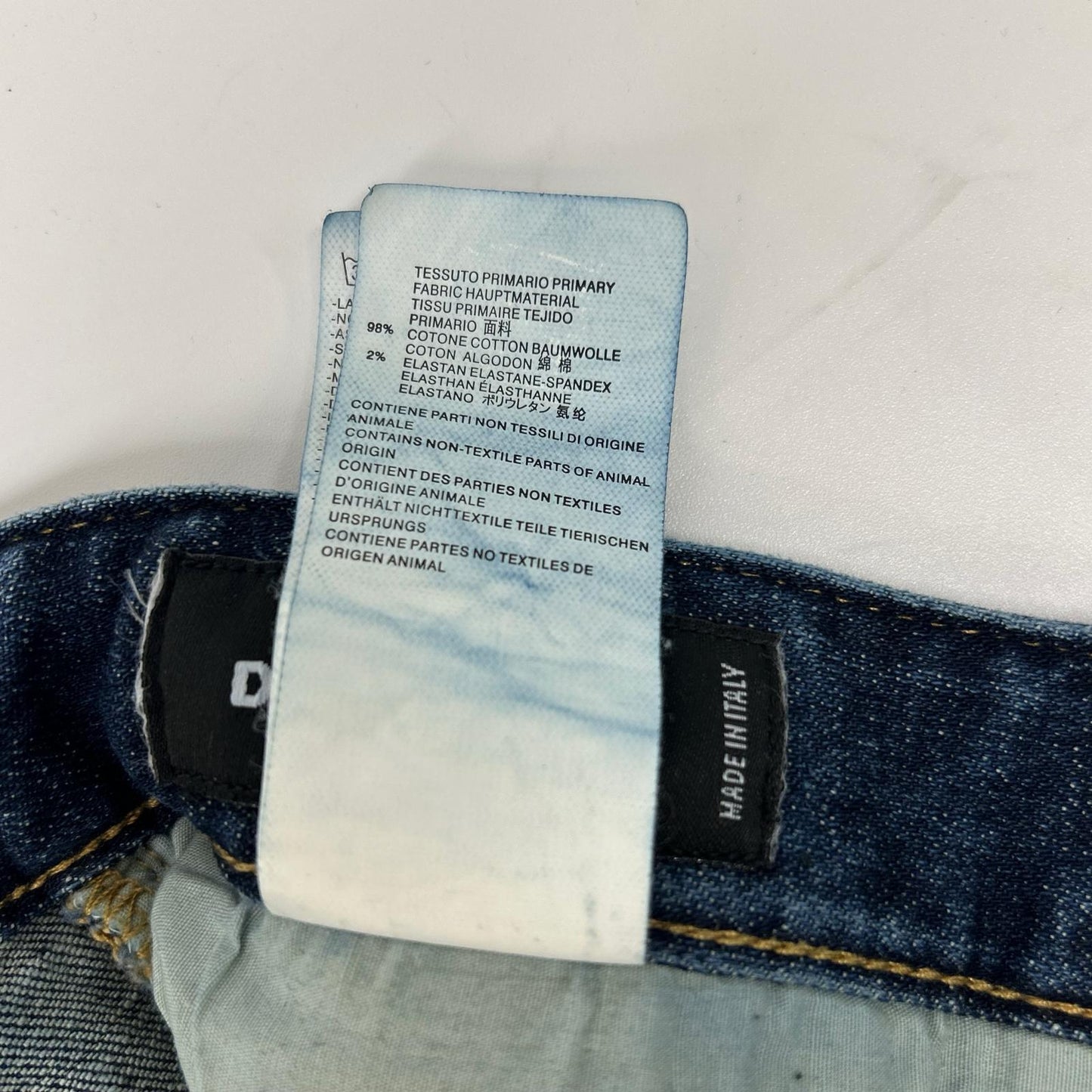 Dsquared2 DSQUARED Slim Jean D2 Print Indigo Jeans Size 32