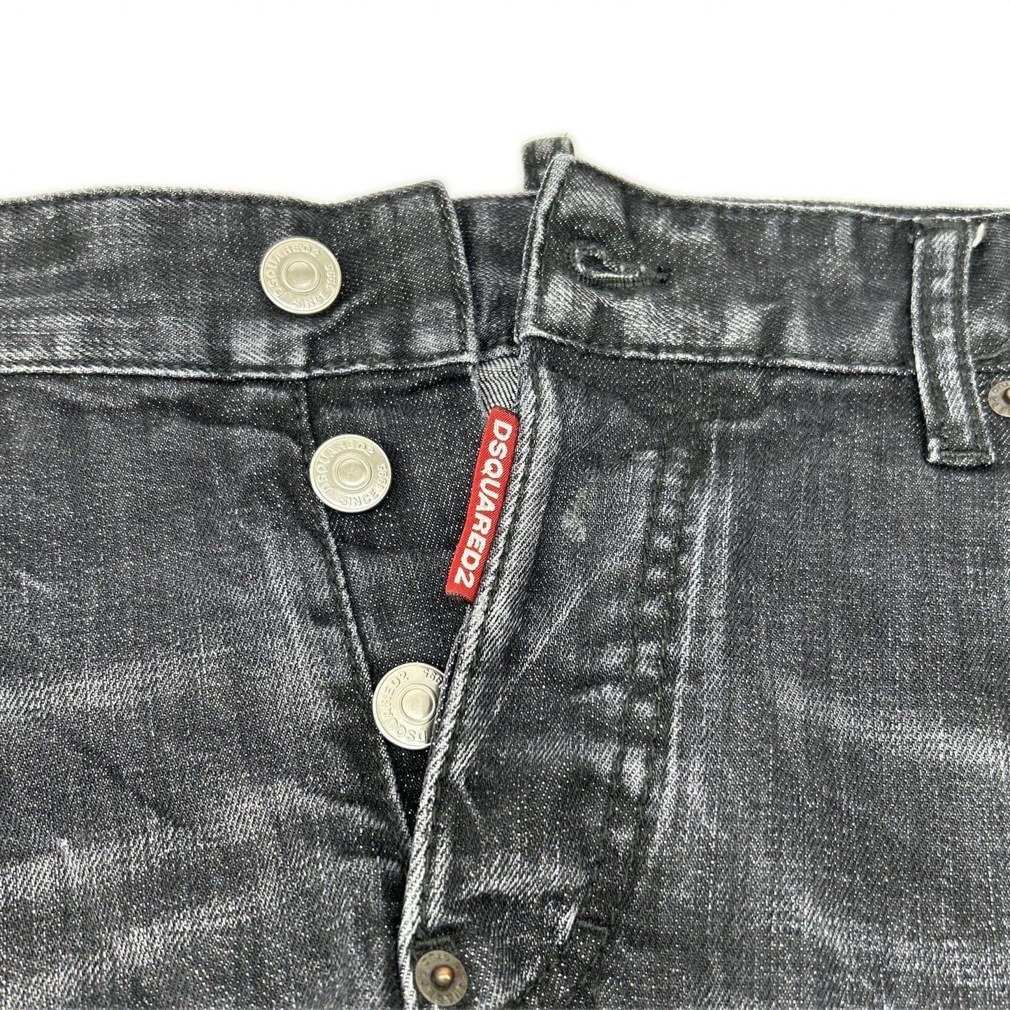 Dsquared2 DSQUARED Sexy Twist Distressed Black Jeans Size 50