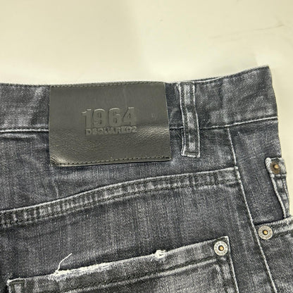 Dsquared2 DSQUARED Sexy Twist Distressed Black Jeans Size 50