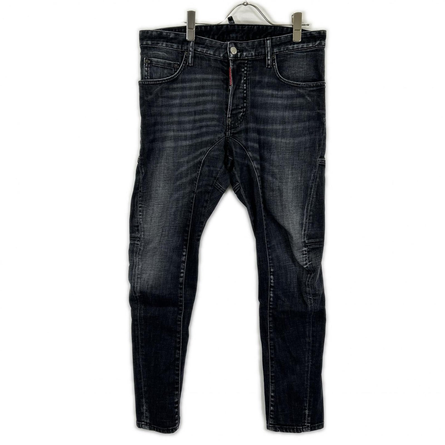 Dsquared2 DSQUARED Tidy Biker Washed Black Jeans Size 48
