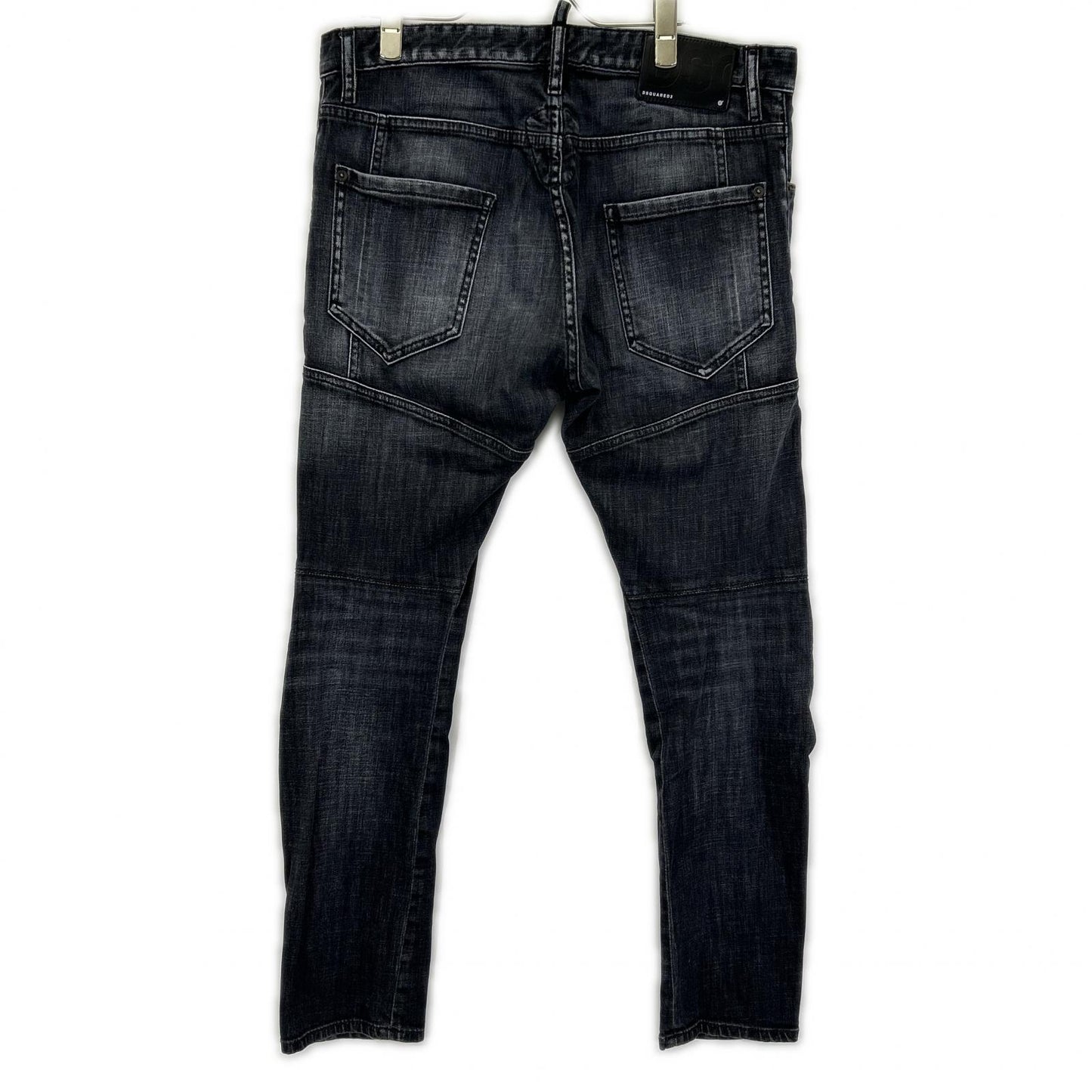 Dsquared2 DSQUARED Tidy Biker Washed Black Jeans Size 48