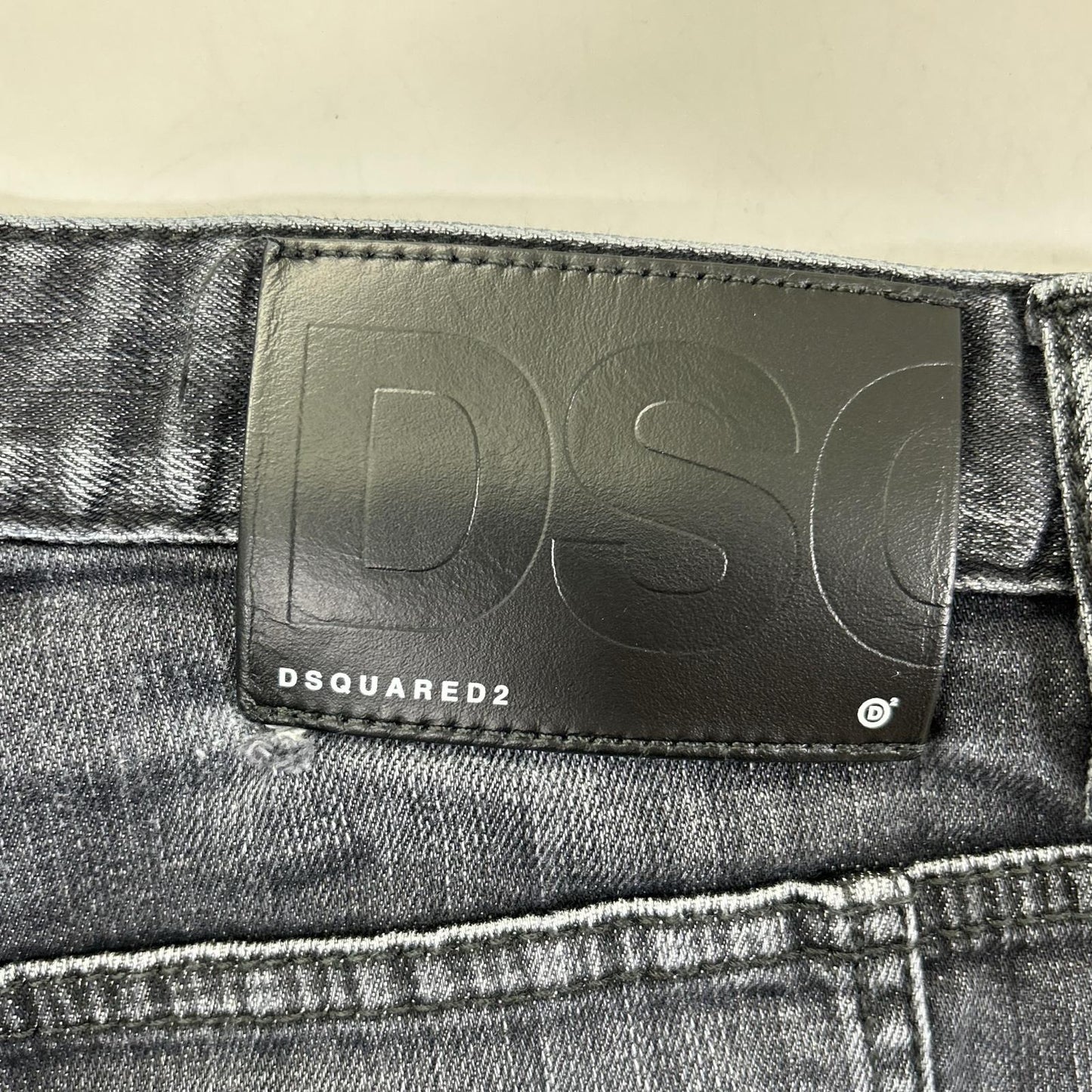 Dsquared2 DSQUARED Tidy Biker Washed Black Jeans Size 48