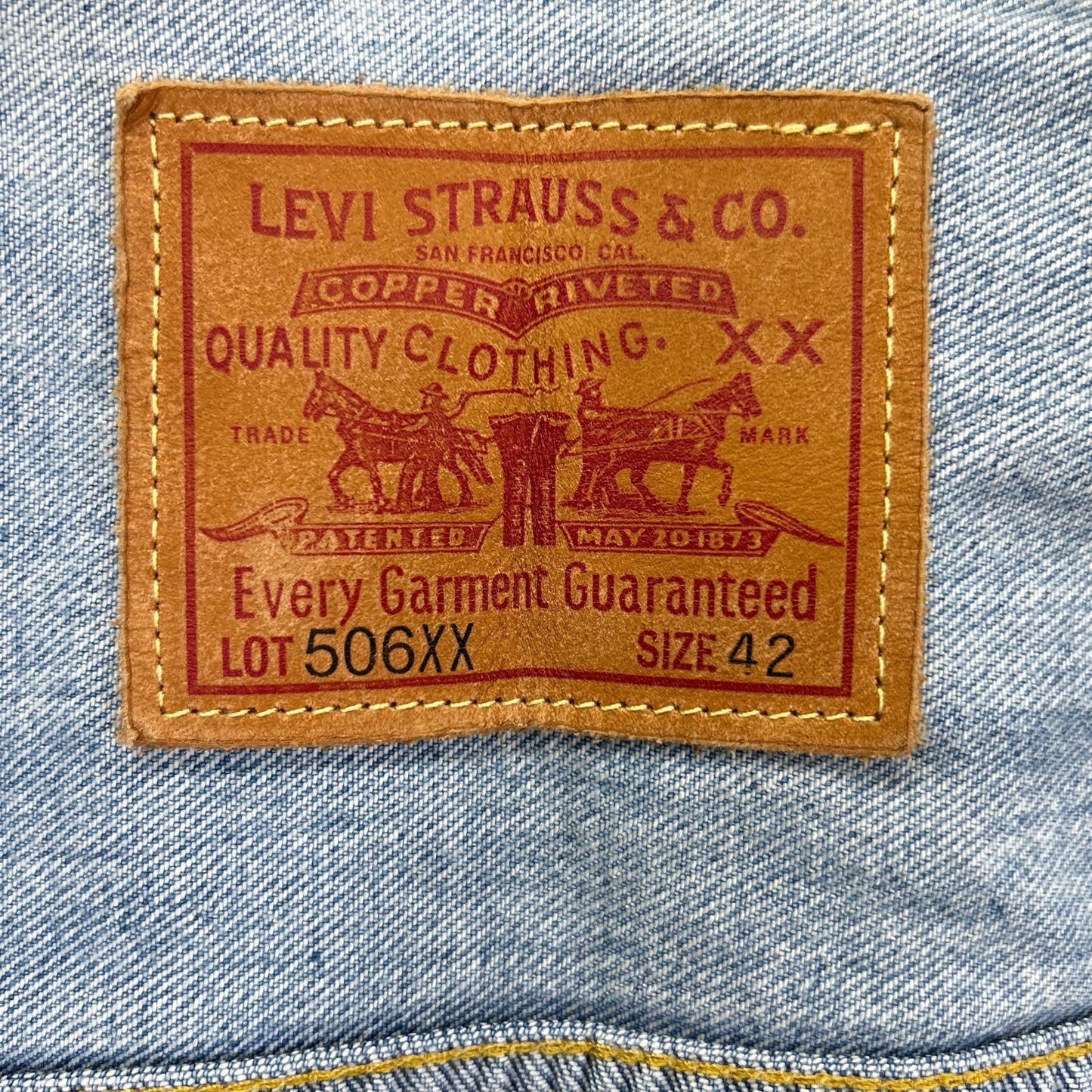LEVI'S 506XX 1st Type MIJ Denim Trucker Jacket Size 42