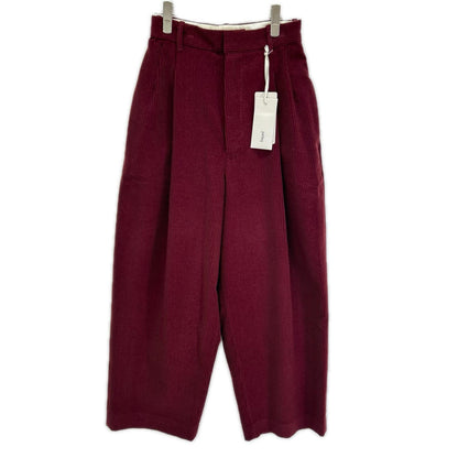 Pelleq PT0403-AW22 Corduroy Track Pants Bordeaux Sweatpants Size 36