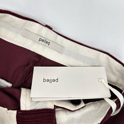 Pelleq PT0403-AW22 Corduroy Track Pants Bordeaux Sweatpants Size 36