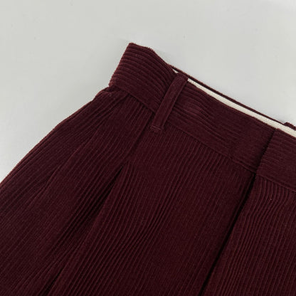 Pelleq PT0403-AW22 Corduroy Track Pants Bordeaux Sweatpants Size 36