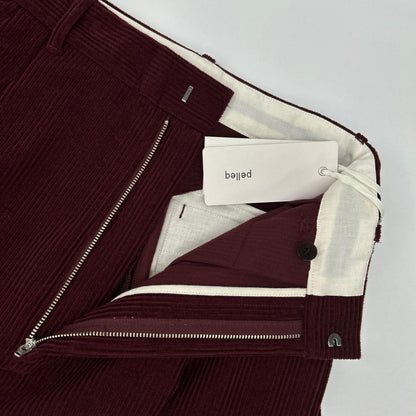 Pelleq PT0403-AW22 Corduroy Track Pants Bordeaux Sweatpants Size 36