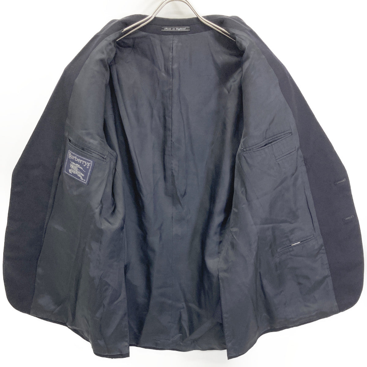 Burberry's Navy Gold Button 2B Wool Jacket Size S