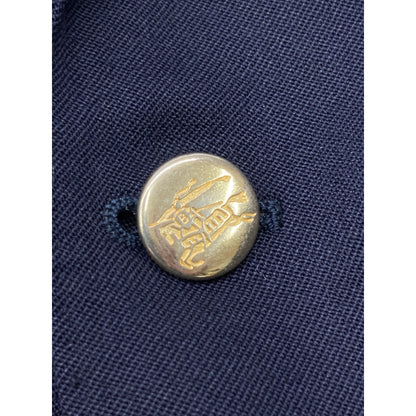 Burberry's Navy Gold Button 2B Wool Jacket Size S