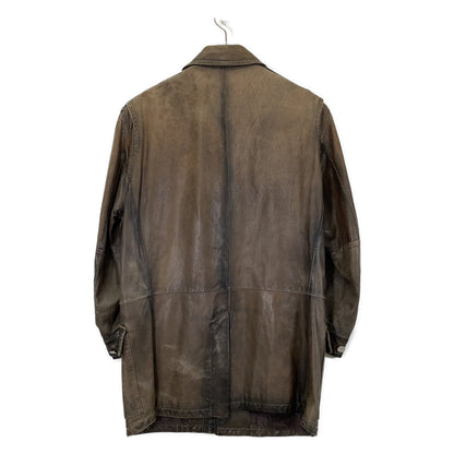 GIMO'S Brown Leather Jacket Size 50