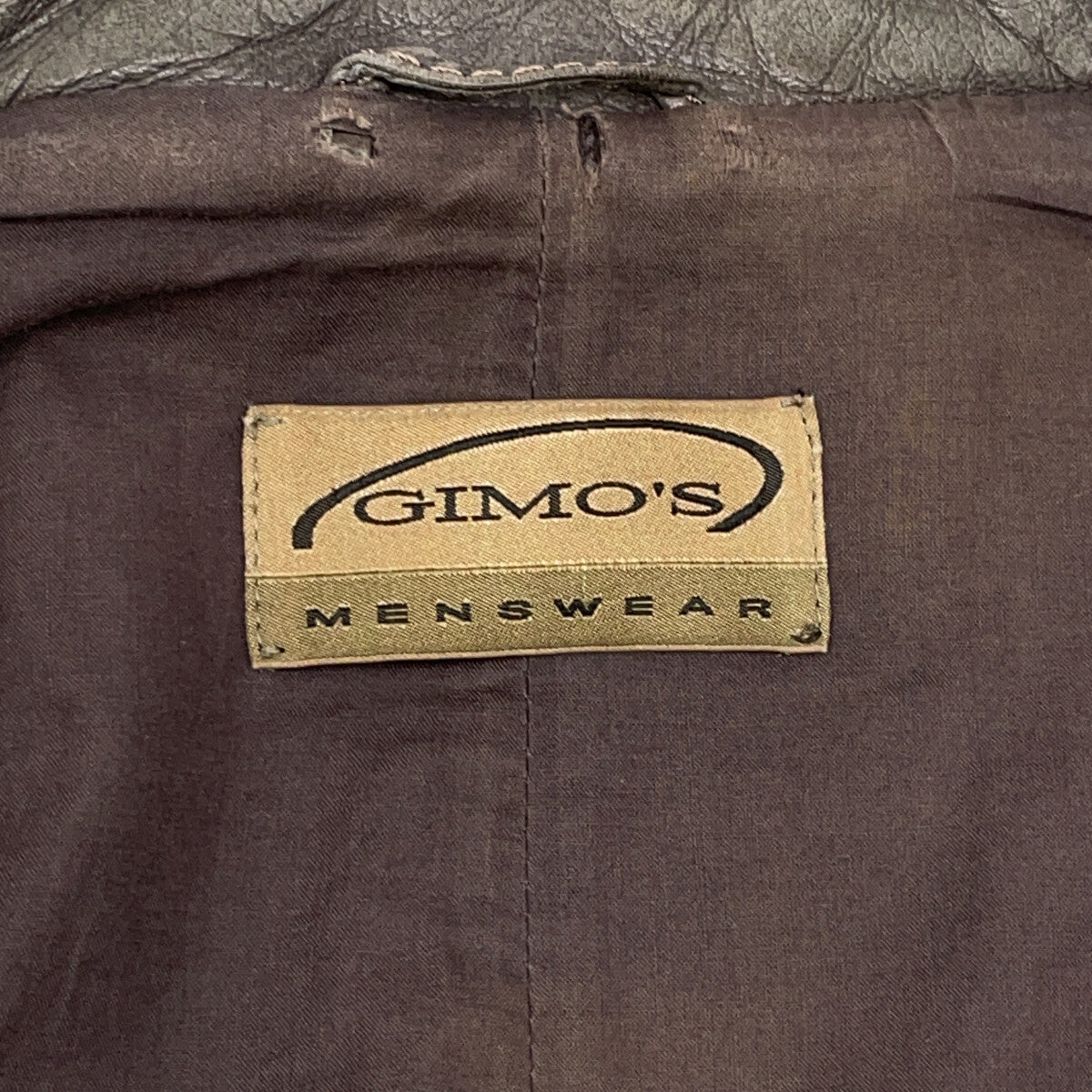 GIMO'S Brown Leather Jacket Size 50