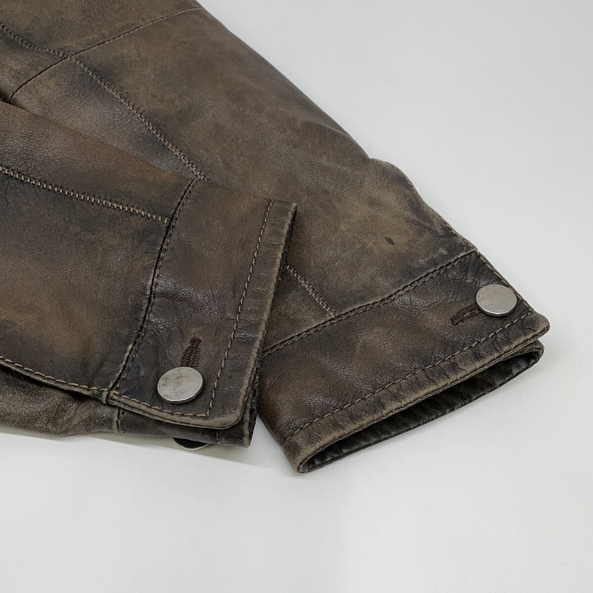 GIMO'S Brown Leather Jacket Size 50