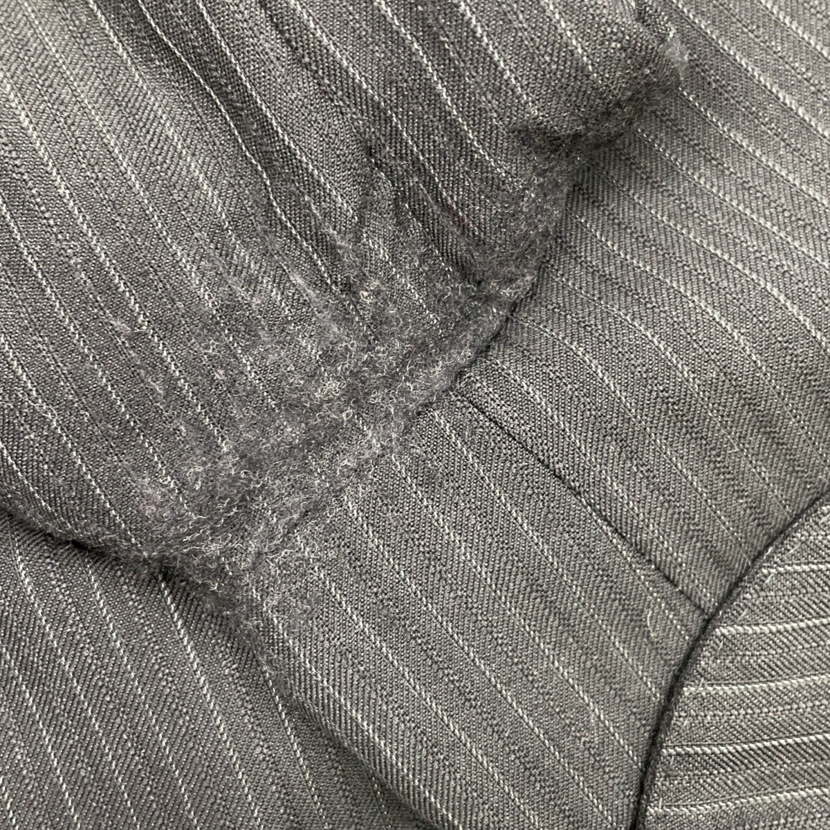 CORNELIANI Black Wool Stripe Suit Size 46