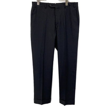 CORNELIANI Black Wool Stripe Suit Size 46