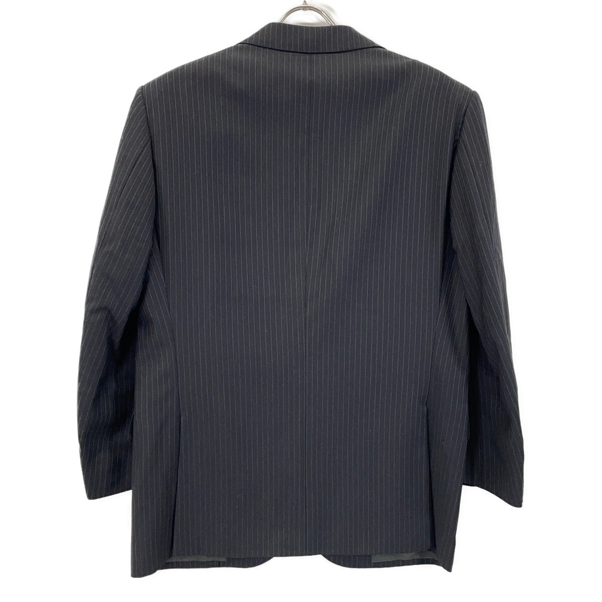 CORNELIANI Black Wool Stripe Suit Size 46