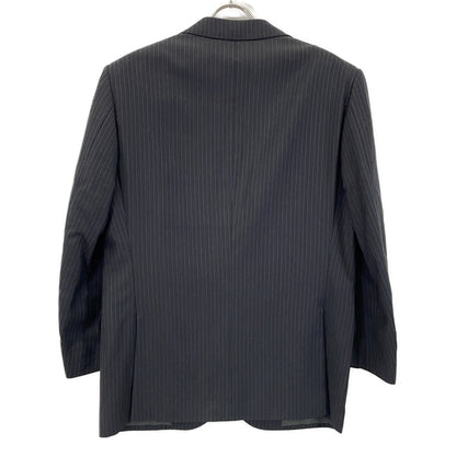 CORNELIANI Black Wool Stripe Suit Size 46